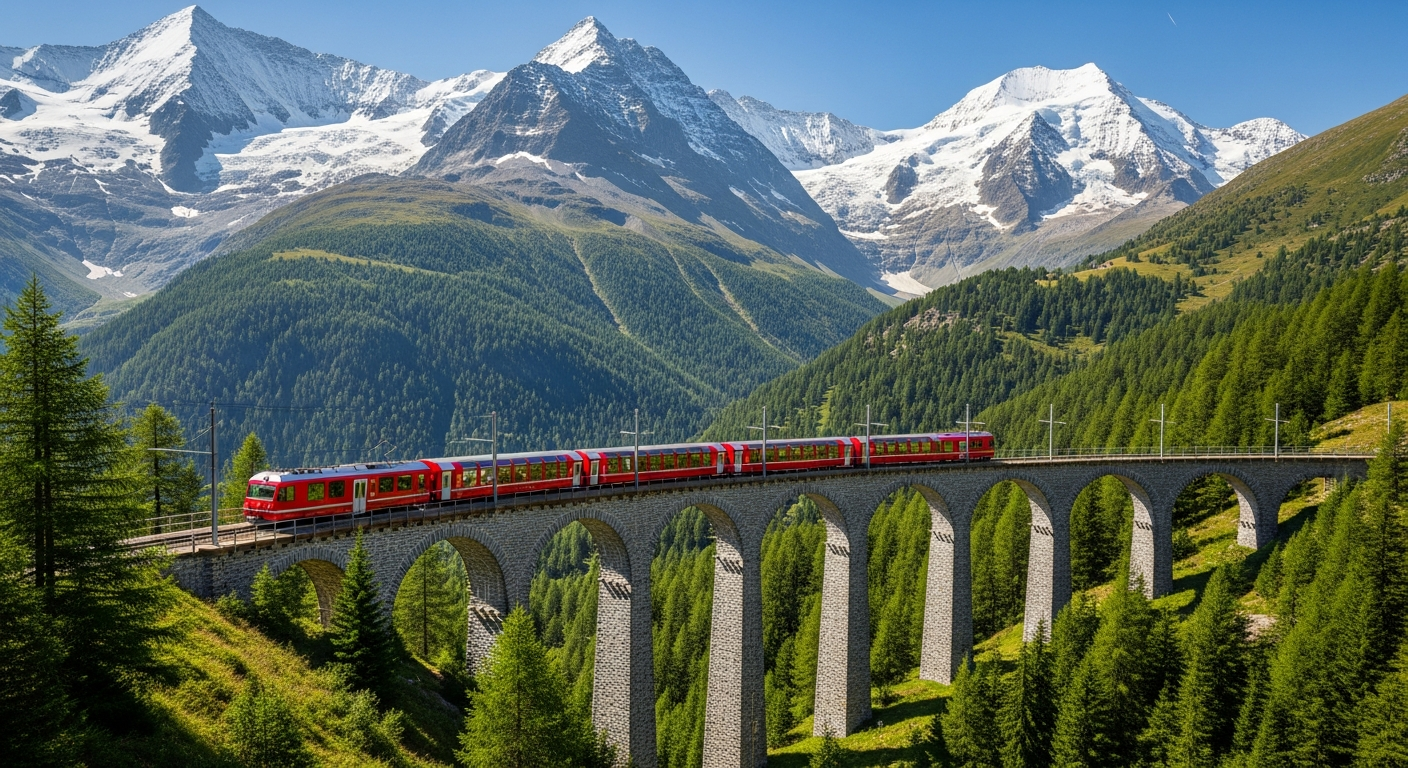 Bernina Express & Swiss Alps Tours from Milan